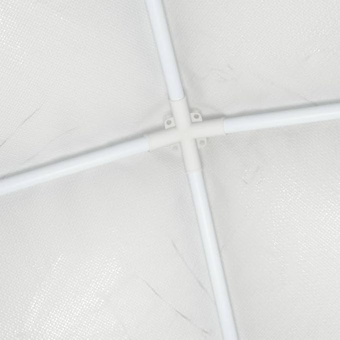 White Polyethylene Party Tent 13x13 Feet Water-Resistant UV-Resistant Adjustable Height for Outdoor Events Weddings BBQs
