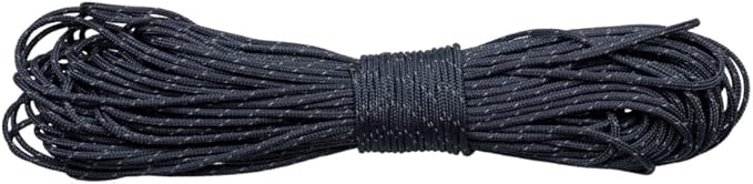 Paracord Planet – Fluorescent 1.75mm Reflective Guyline 95 Paracord Tent Rope Camping Parachute Cord – FS Navy Blue – 65ft