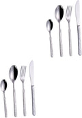 1 Set Household Heavy Mirror Dinnerware Dishwasher Tableware Dinner Forks Outdoor Spoon Kitchen Knives Safe Cutter Travel Duty Serving Stainless Home Knife Steak for Kit Camping Kitchenware