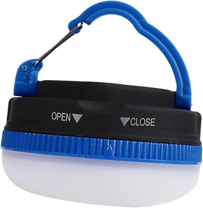Generic Portable LED Camping Tent Hanging Light Outdoor Emergency Lamp for Hiking Backpacking Fishing Lightweight Battery-Powered Blue Outdoor Tent Lamp