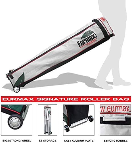 Eurmax USA 5'x5' Pop Up Canopy Tent Commercial Instant Canopies with Heavy Duty Roller Bag,Bonus 4 Sand Weights Bags (Turquoise)