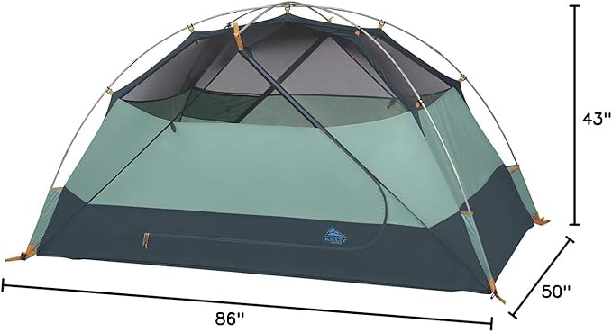 Kelty Wireless Freestanding Camping Tent, 2 4 or 6 Person Size, Huge Interior and Peak Height, Intuitive + Easy to Pitch, Color Coded Setup