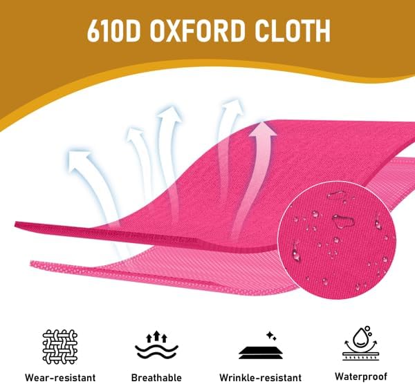 Portable Folding Camping Cot, Heavy Duty Sleeping Bed with Carrying Bag, 610D Oxford Cloth & Lightweight Aluminum Frame, 275lbs Load, Outdoor Cot for Adults, Travel, Hiking, Office (Pink, 4 Pack)
