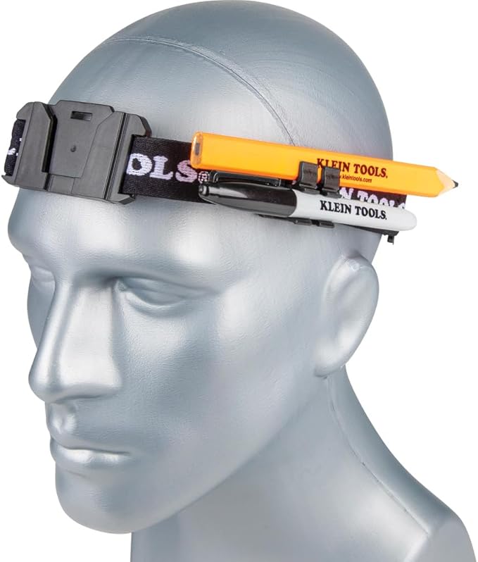 Klein Tools 56060 Headlamp Bracket and Fabric Strap, Marker, Carpenter Pencil Holder, for Klein Removable Headlamp, for Work and Outdoor
