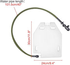 Training Hydration Case, 1.5L Portable Water Panel Plate Carrier with Detachable Tube for Outdoor Camping Pinic Training Mountaineering
