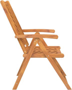 Reclining Patio Chairs 2 pcs,Outdoor Chairs,Leisure Chair,Reception Chair,Garden Chair,Decorative Chair,Camping Chair,Conversation Chair,for Patio,Balcony,Party, Solid Wood Acacia