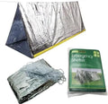 2 Person Mylar Emergency Shelter Tube Tent + Paracord • All-Weather Protection for Camping, Hiking, & Survival Kits Sliver
