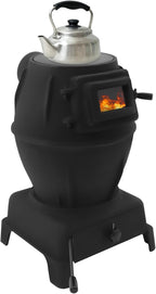 CNCEST Wood Burning Stove with Chimney Pipes,Cast Iron Cast Iron Portable Hot Tent Stove,6m/19.69ft Smoke Sleeve,Wood Stove Heating and Cooking for Camping,Tents,Cooking and Travel (Large)