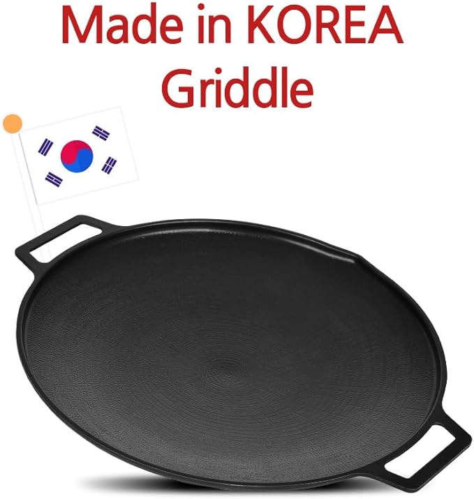 Korean BBQ A IH Griddle Grill Pan, Nonstick Coating, All Stove(Gas, Electric & Induction),Indoor Outdoor Griddle (12 IN)