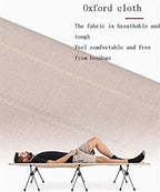 Portable Folding Adult Camping Cot, Adjustable Outdoor Recliner Chair with Sturdy Metal Frame and Oxford Fabric, Lightweight Lounger