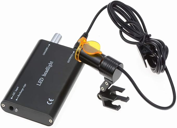 5W LED Headlamp With Filter Insert Type LED Headlight for Binocular Loupes Black
