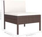 Patio Chairs 3 pcs with Cushions Poly Rattan,Garden Chairs,Furniture Set,Outdoor Chairs,Lawn Chairs,Balcony Chairs,Study Chair,Camping Chair,for Dining Room,Living Room,Study Room,Garden, Brown