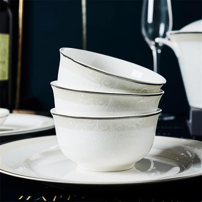 European Kitchenware Ceramic Tableware Set 56 Piece Tableware Dish Set