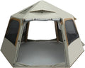 Hexagonal Folding Inflatable Tent - Large Family Quick Automatic Opening Camping Tent for Outdoor Travel, Spacious Windproof Waterproof Camping Equipment