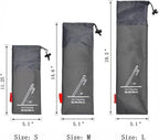 3PCS Camping Tent Stakes Sleeve Tent peg Storage Bag Camp Accesorries Bag(L, M, S)