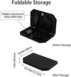 Folding Camping Table,Outdoor Small Portable Aluminum Camp Table with Backpacking Carrying Bag for Camping Beach Picnic Grilling Hiking FishingTravel (Black)