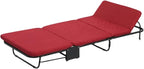 Breathable Camping Cot with Mattress, Portable Folding Bed for Sleeping, Lightweight Tent Cot, 5-Position Folding Chaise Lounge Chair
