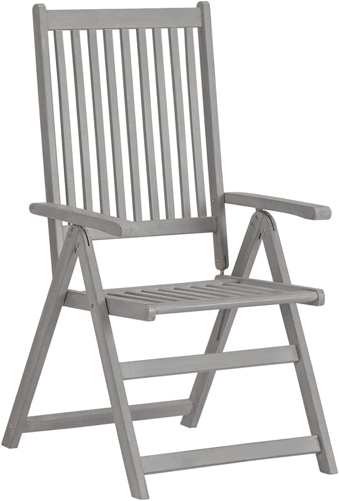 Patio Reclining Chairs,Camp Chair,Barbecue Chairs,Fishing Chairs,Bistro Chair,Coffee Chair,Patio Funiture,for Dining Room,Living Room,Study Room,Garden, 4 pcs with Cushions Solid Acacia Wood