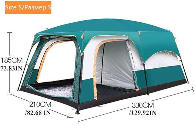GeRRiT Large Camping Tent Travel Double-Layer Tent Waterproof Family Camping Tent Outdoor Camping Tent