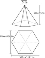 Compatible for Ultralight Pyramid 4 Person Camping Tent - Double Layer Outdoor Hiking Teepee, Large Space Family Tourist Backpacking Tipi