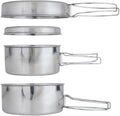 BeGrit Backpacking Camping Cookware Mini Picnic Camping Cooking Mess Kit with Pot and Pan Set for Hiking