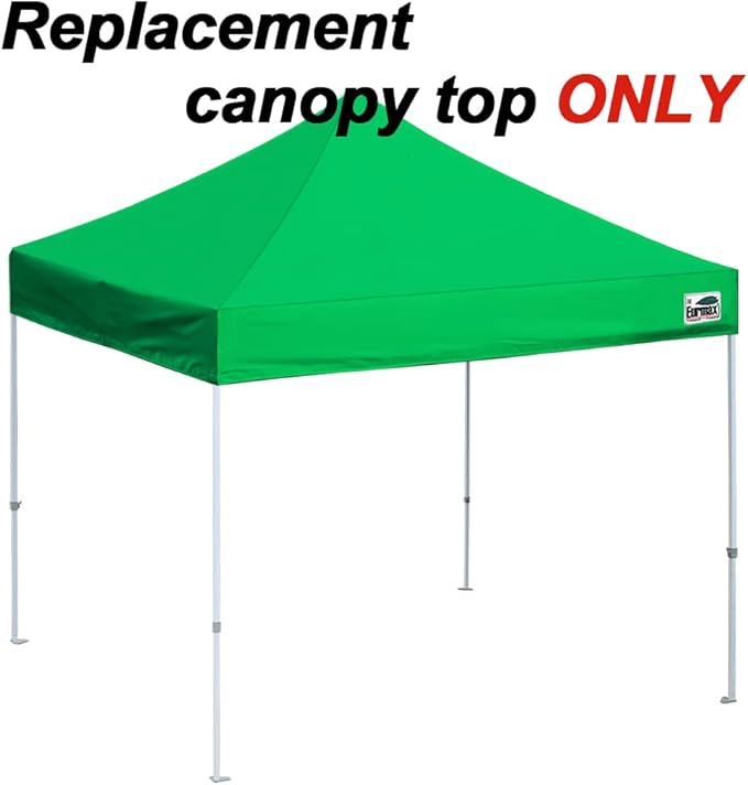 Eurmax USA New 10x10 Pop Up Canopy Replacement Canopy Tent Top Cover, Instant Canopy Top Cover ONLY, Choose 30 Colors,Bonus 4PC Pack Weight Bag (Kelly Green)