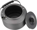 Bulin Camping Kettle, 2.2L Large Portable Stovetop Tea Kettle Fast Heating Boiling Hot Water for Open Fire Lightweight Coffee Pot with Anti-Scald Handle & Carry Bag for Outdoor Hiking Picnic Travel