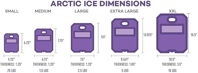 Arctic Ice Tundra Series Long Lasting Reusable Ice Pack - 5° Fahrenheit Cooling Point - Designed to Maintain Freezer-Like Temperatures in Coolers