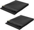 Mytee Products (2 Pack) 6' x 8' Heavy Duty Black 18oz Vinyl Utility Tarp Waterproof, Multipurpose, Cars, Boats, Campers, Pool Cover, Tent