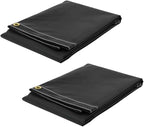 Mytee Products (2 Pack) 10' x 12' Heavy Duty Black 18oz Vinyl Utility Tarp Waterproof, Multipurpose, Cars, Boats, Campers, Pool Cover, Tent