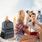MATEIN Cooler Backpack, 26 Cans Insulated Lunch Backpack for Men Women, Leakproof Double Layer Lunch Cooler Bag Lightweight Soft Lunch Backpack with Cooler Compartment, Beach Camping Hiking Beer Gifts