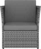 (Fast Shipment) Patio Dining Chairs, Outdoor Chairs, for Camping Pool Beach Deck, Lawn Chair Patio Chair with Stool Poly Rattan Anthracite