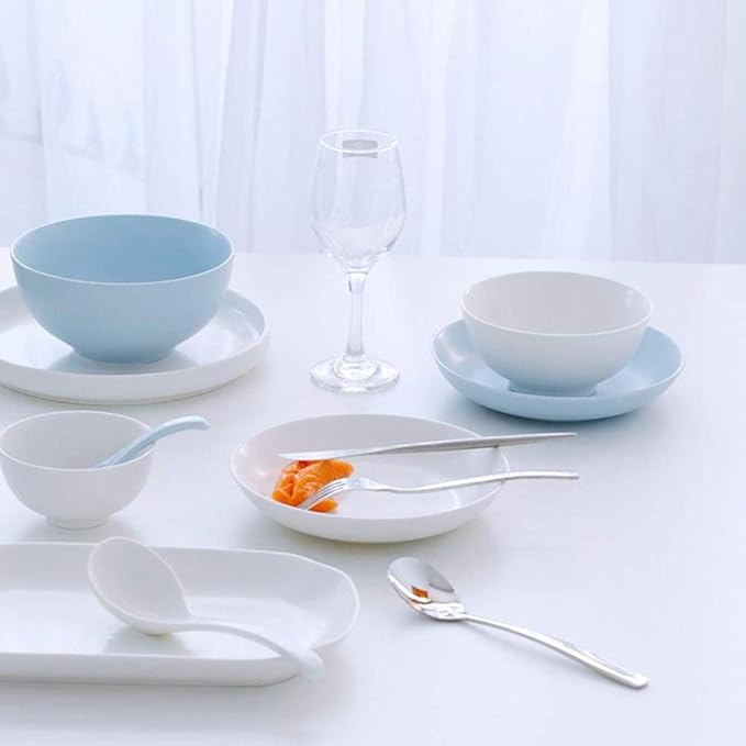 GaRcan Dinner Set,37 Pieces Dinnerware Set Blue and White Porcelain Tableware Combination with Dinner Plate Bowl Fish Plate and Chopsticks