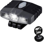 LHOTSE Ultra Bright Mini Hands Free LED Clip on Cap Light - Rechargeable Waterproof Hat Light Flashlight Portable Headlamp for Running Fishing Camping Hand Work Baseball Caps