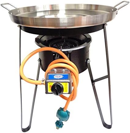 NATIONAL STANDARD Comal Stainless Steel 22" Set with High Pressure Propane Burner & Heavy Duty Stand (22" Set)