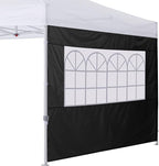 COOSHADE Instant Canopy SunWall 10x10 Canopy SideWall for Pop up Canopy Tent, 1 Pack Sidewall with Church Window Only, Black