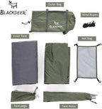 GeRRiT Products 2P Backpacking Tent Outdoor Camping 4 Season Tent with Snow Skirt Double Layer Waterproof Hiking Trekking Tent
