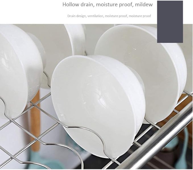 Dish Rack, Stainless Steel Sink Drain Rack, Kitchen Tableware Drying Rack, Suitable for Camping and Rv