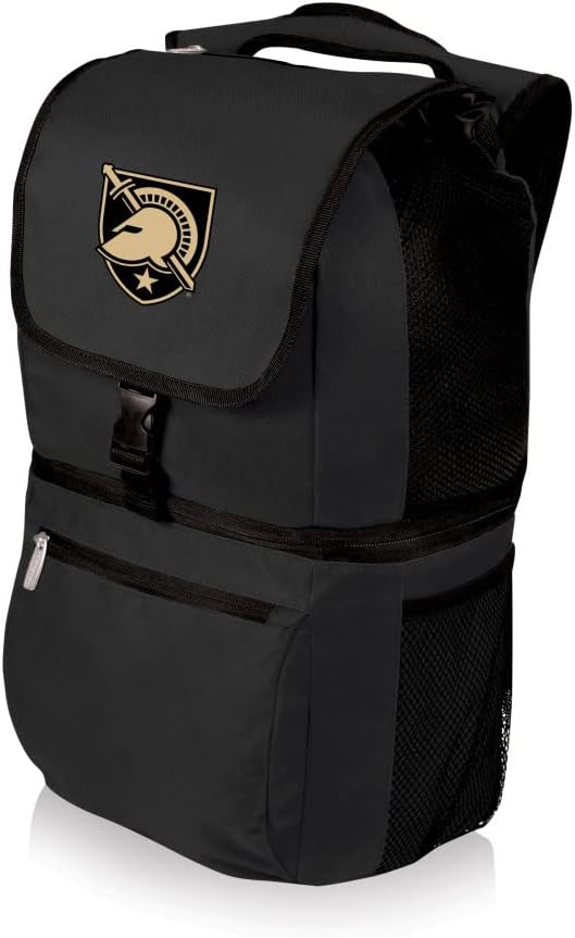 PICNIC TIME NCAA Army Black Knights Zuma Backpack Cooler - Soft Cooler Backpack - Lunch Cooler, (Black)