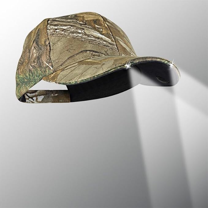 Panther Vision POWERCAP 20/00 LED Lighted Hats - High Output Ultra-Bright Hands Free LED Lighted Battery Powered Cap - Realtree Xtra (CL2-161)