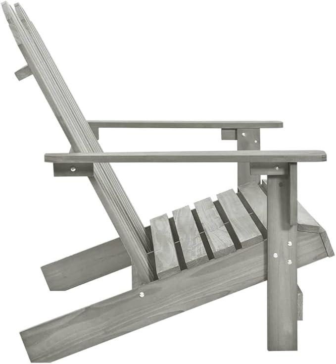 2-Seater Patio Adirondack Chair,Outdoor Chairs,Leisure Chair,Reception Chair,Garden Chair,Decorative Chair,Camping Chair,Conversation Chair,for Patio,Balcony,Party,Solid Wood Fir Gray