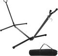 ONCLOUD 9 FT Hammock Stand Only, Heavy Duty Adjustable Indoor Outdoor Space Saving Steel Stand with Carrying Case, Universal Hammock Stand with 450 Pounds Capacity for Garden (Black)