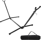 ONCLOUD 9 FT Hammock Stand Only, Heavy Duty Adjustable Indoor Outdoor Space Saving Steel Stand with Carrying Case, Universal Hammock Stand with 450 Pounds Capacity for Garden (Black)