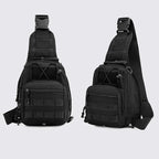 Viriber Tactical Backpack, Waterproof Military Cross-body Molle Sling Shoulder Backpack Chest Bag for Outdoor Every Day Carry Black