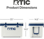 RTIC Ultra-Light 32 Quart Hard Cooler Insulated Portable Ice Chest Box for Drink, Beverage, Beach, Camping, Picnic, Fishing, Boat, Barbecue, 30% Lighter Than Rotomolded Coolers