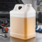 kitchentoolz 2.5 Gallon Water Jug – Heavy-Duty HDPE Carboy for Automotive Used Oil & Liquid Storage – 10 Quart Mixing Container with Secure Lid – Made in USA - White