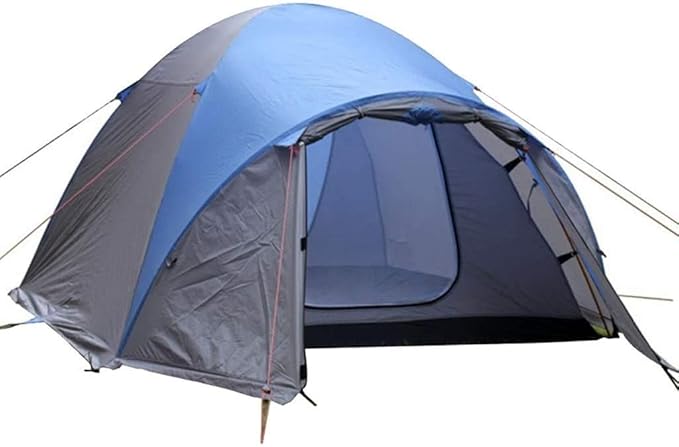 Camping Tent, Outdoor Double Layer Waterproof Sunscreen 2-3 Person Tent, Family Tent, Backpack Tent,Blue