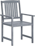Patio Chairs with Cushions 8 pcs,Outdoor Chairs,Club Chairs,Decorative Chair,Camping Chair,Camping Chair,Reception Chair,Bistro Chair,for Patio,Balcony,Party, Solid Acacia Wood Gray