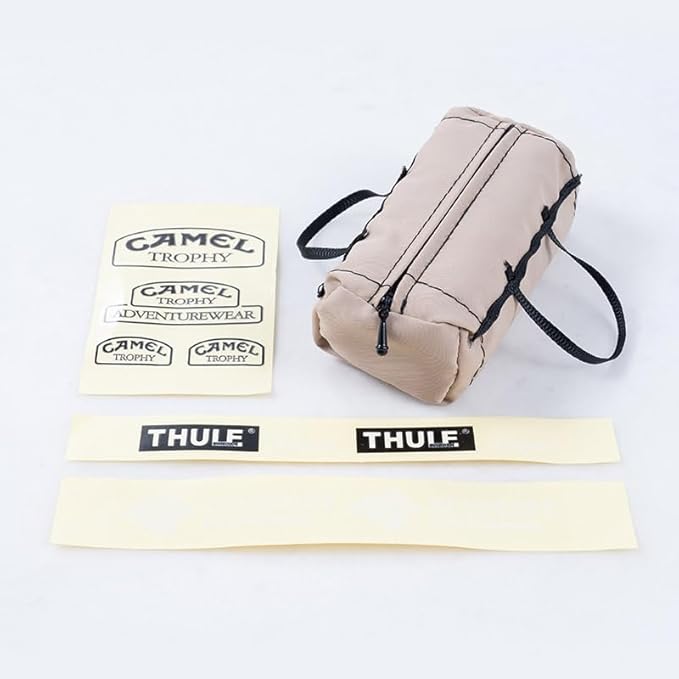 FMS Simulation Micro Scale Model Luggage Bag Handbag Travel Bag(1 Bag Khaki) for 1/6 1/8 1/10 RC Car Decoration Fake Props Accessory for RC Crawler Car