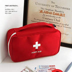 First Aid Bag - First Aid Kit Empty for Home Outdoor Travel Camping Hiking, Mini Empty Medical Storage Portable Pouch (2 Pieces Red Bag)